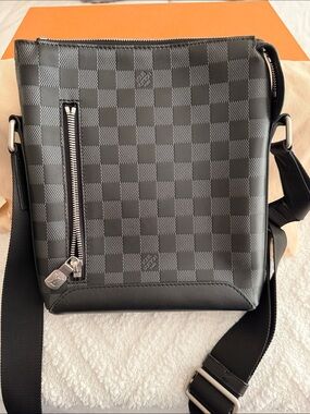 Louis Vuitton Graphite Checker Messenger Crossbody